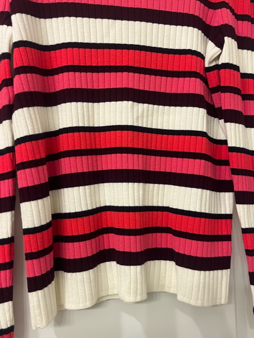 Talbots PUFF SLEEVE CREWNECK PULLOVER GAMINE STRIPE Timeless Womens Medium - Picture 8 of 10